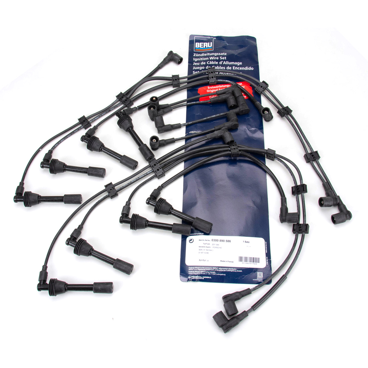 BERU ZEF586 0300890586 Zündkabelsatz für PORSCHE 928 5.0 GT / S 320/330 PS