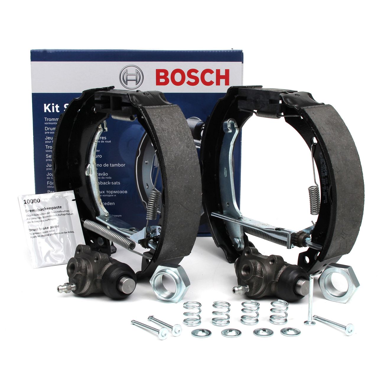 BOSCH 0204114554 KIT SUPER PRO Bremsbacken + Radbremszylinder Satz f&uuml;r RENAULT Clio 2 1
