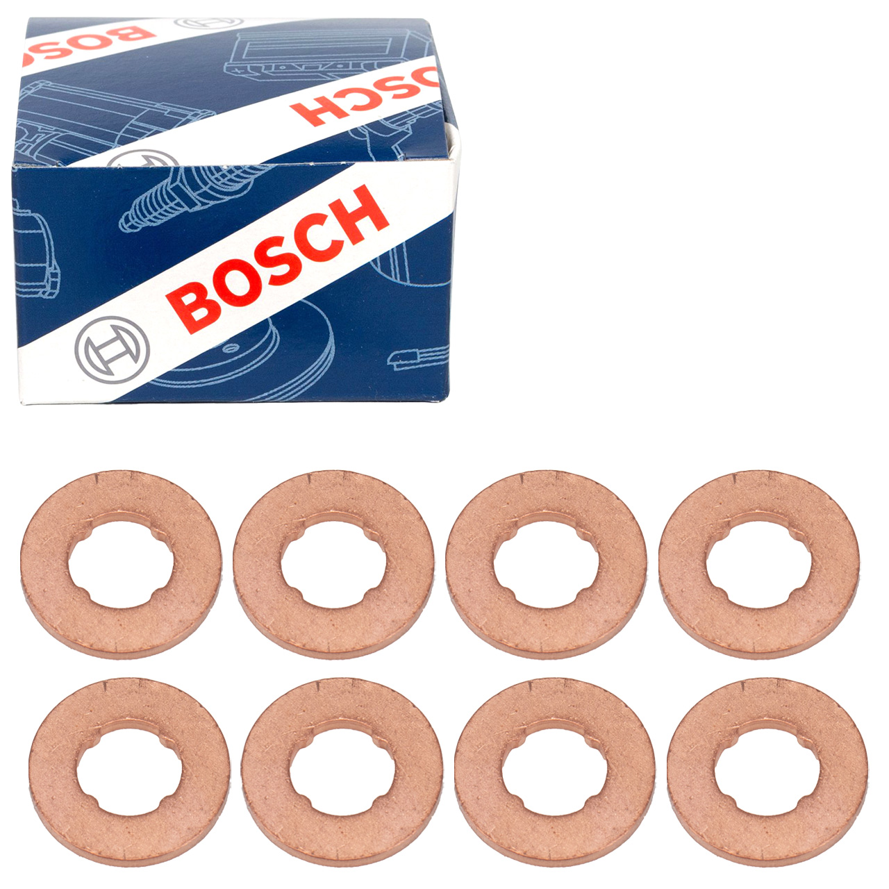 8x BOSCH F00VC17503 Dichtring D&uuml;senhalter W&auml;rmeschutzscheibe f&uuml;r BMW E38 740d 745d M67