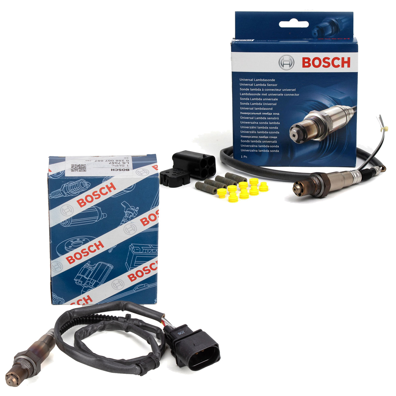 2x BOSCH VOR+NACH Kat Lambdasonde f&uuml;r VW Golf 4 AUDI A3 8L1 TT 8N 1.8 T