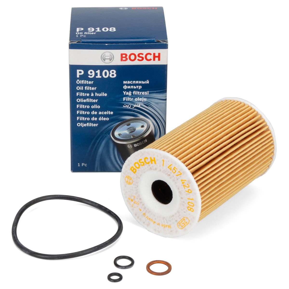 BOSCH 1457429108 Ölfilter für BMW 3er E30 E36 E46 5er E34 Z3 M40 M42 M43 M44 11421716192