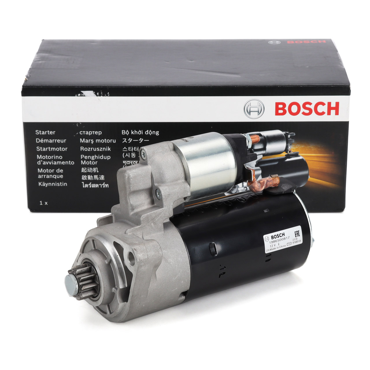 BOSCH 1986S00817 Starter Motor 12V 2.0 kW for PORSCHE Cayenne 9PA S / GTS / Turbo S 9486042061X