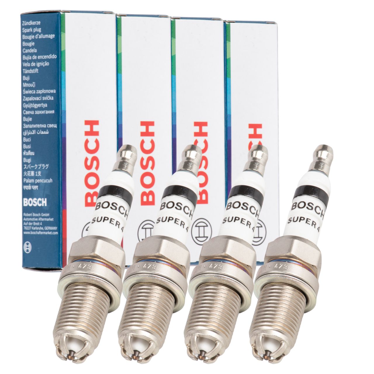 4x BOSCH 0242232501 FR78 Z&uuml;ndkerze f&uuml;r AUDI BMW FIAT FORD HYUNDAI KIA MINI OPEL RENAULT