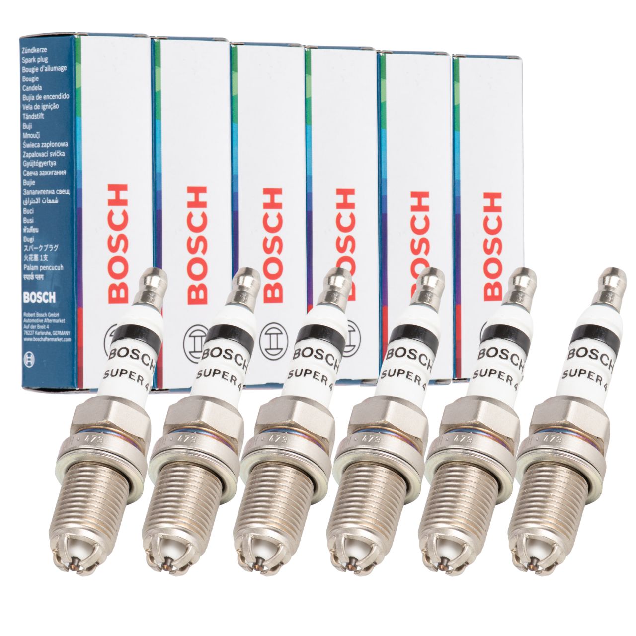 6x BOSCH FR78 Zündkerze für AUDI S4 B5 A6 C5 2.7 T BMW E36 E46 E34 E39 E60/61 E38 E65-67
