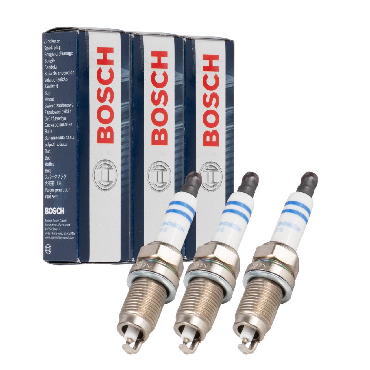 3x BOSCH 0242236530 Spark Plug for VW Polo 9N Fox, SKODA Fabia 2, Roomster 1.2 101905601F