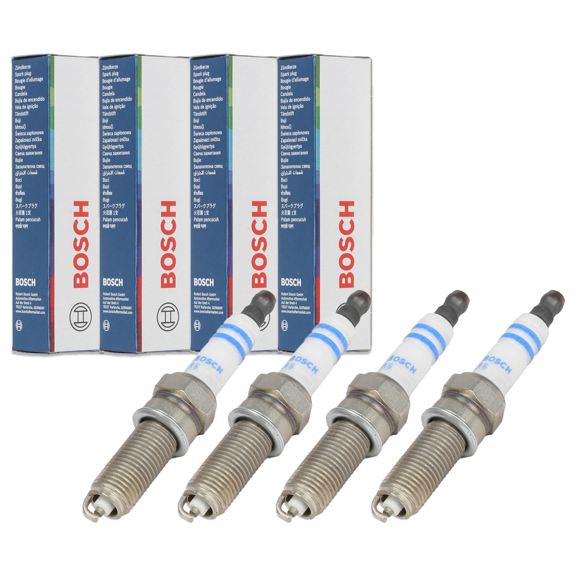 4x BOSCH 0242135545 YR7ME Z&uuml;ndkerze f&uuml;r HYUNDAI i10 I II i20 I II 1.2 78/84/86/87 PS