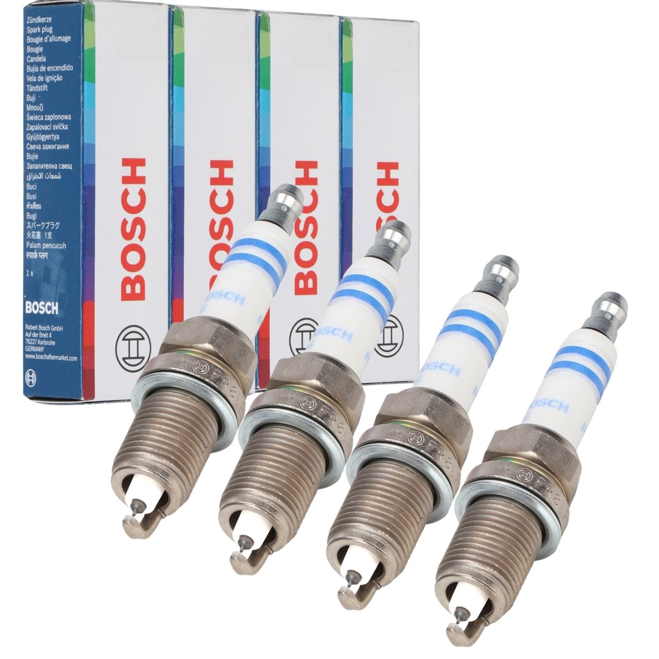 4x BOSCH 0242230626 Z&uuml;ndkerze f&uuml;r OPEL Adam Astra J Corsa D E Meriva B 1.2 1.4 95528735