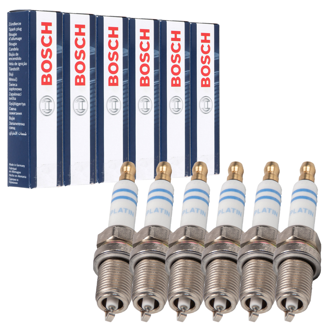 6x BOSCH FR6DPP332S 0242240628 Z&uuml;ndkerze f&uuml;r PORSCHE 997 3.6 Turbo 3.6 GT2 / RS