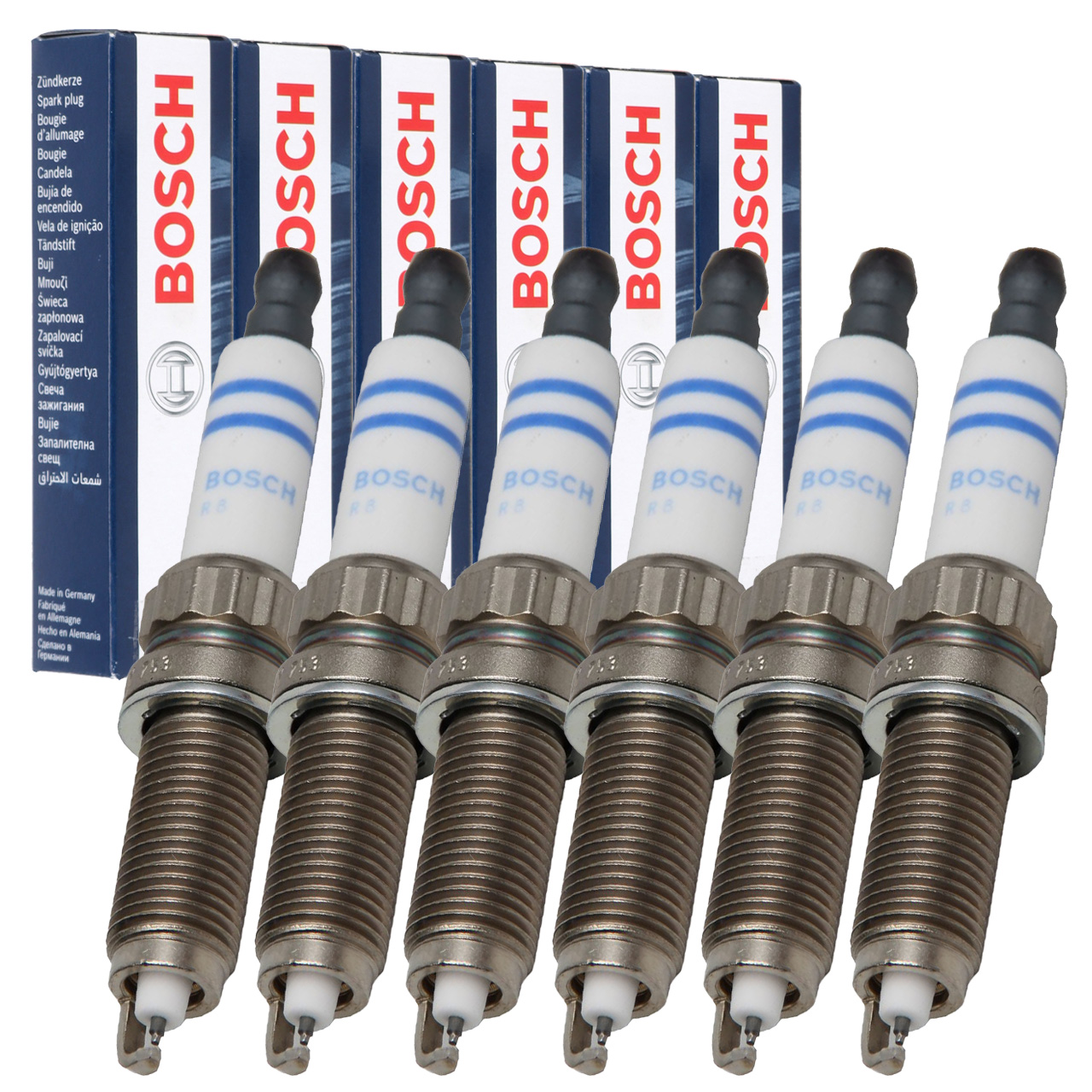 6x BOSCH ZR5TPP330 0242145541 Zündkerze für BMW M2 F87 M3 F80 M4 F82 F83 X4 S55