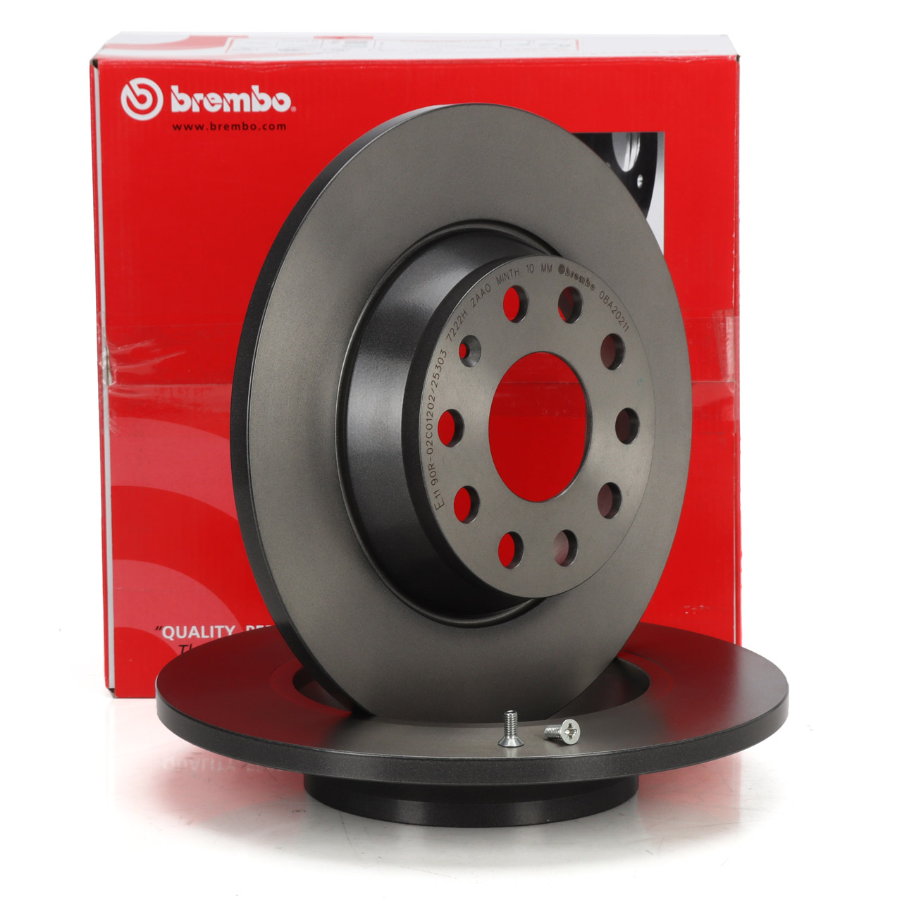 BREMBO 08.A202.11 Bremsscheiben 282mm für Audi A3 Q3 Seat Skoda Golf 5 6 Jetta hinten