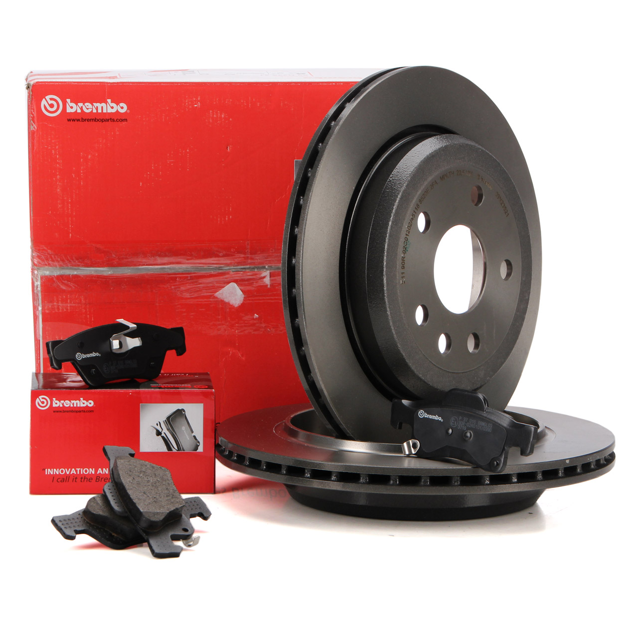 BREMBO Bremsscheiben + Bel&auml;ge f&uuml;r JEEP Grand Cherokee 4 WK WK2 18 Zoll hinten