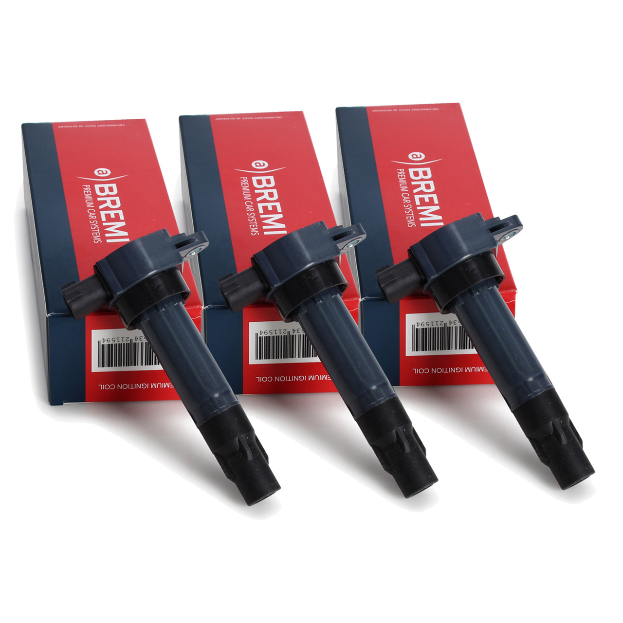3x BREMI 20727 Z&uuml;ndspule Z&uuml;ndmodul f&uuml;r SMART ForTwo 451 1.0 61-120 PS M132 1321580003