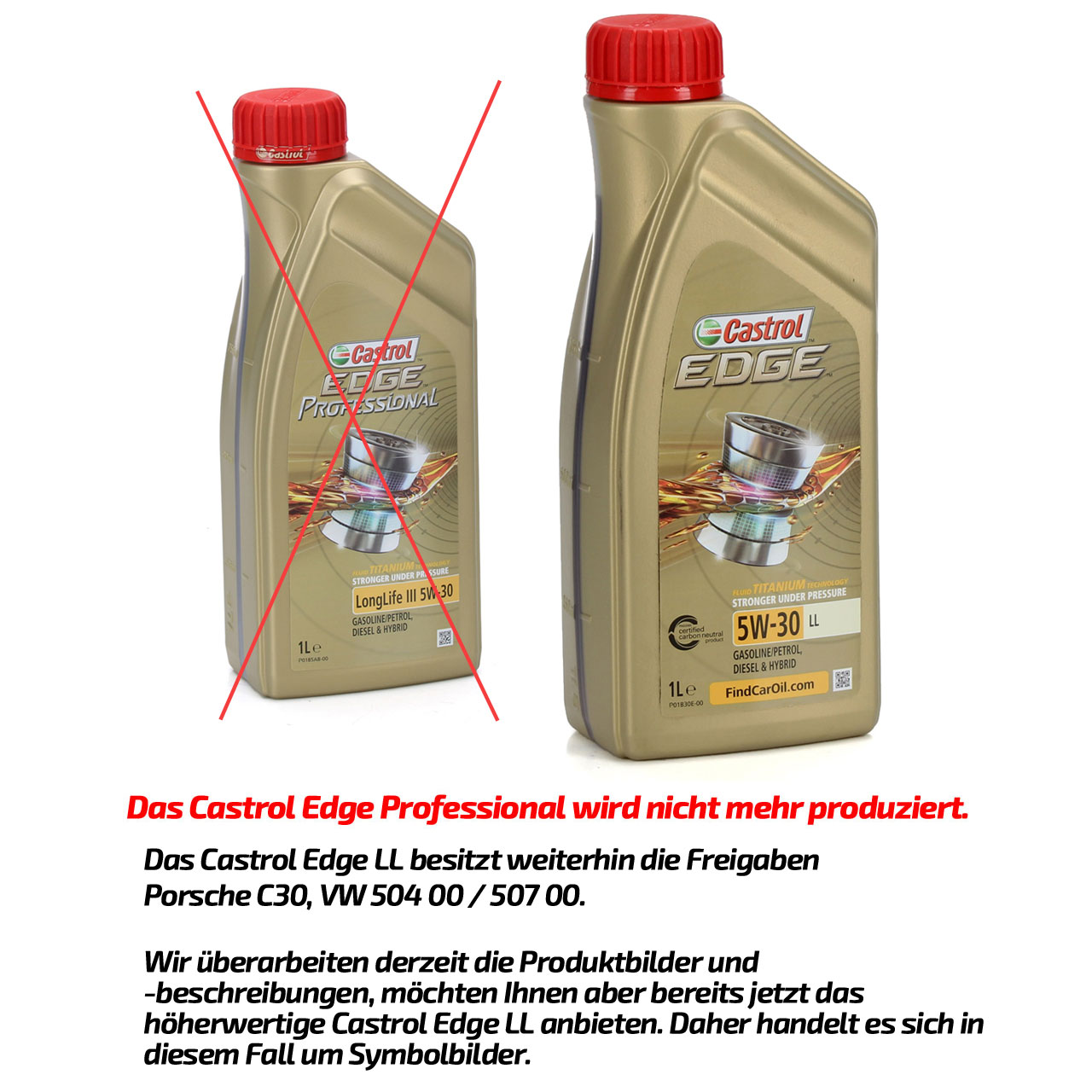 1L CASTROL EDGE Motoröl Öl LongLife III 5W-30 5W30 504.00 507.00 