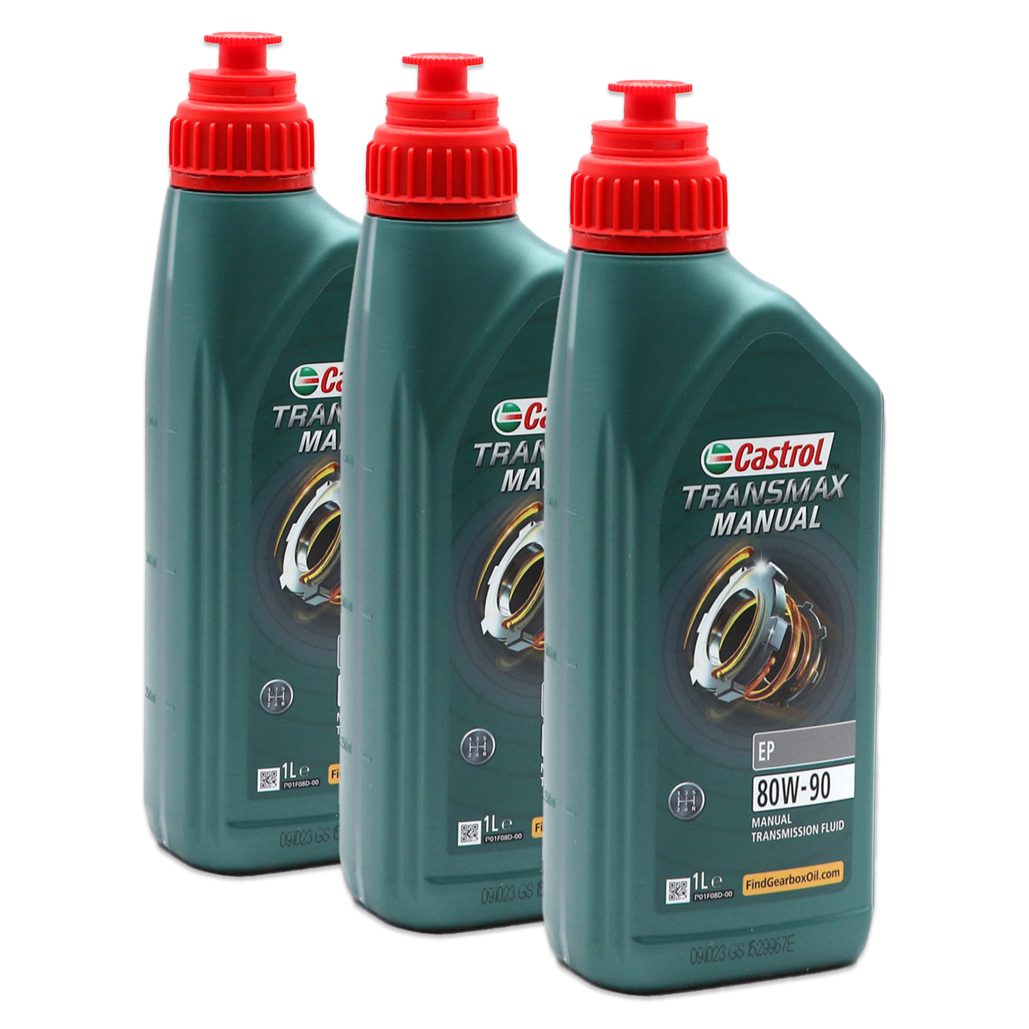 3L 3-liter CASTROL TRANSMAX MANUAL EP 80W-90 Manual Transmission Fluid API GL-4 MAN341