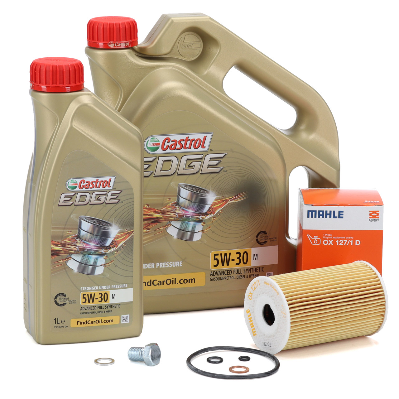 5L CASTROL EDGE 5W-30 M Motoröl + MAHLE Ölfilter BMW E30 E36 E46  