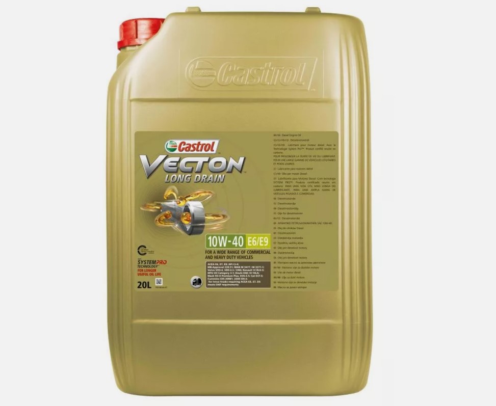 20L CASTROL Motor&ouml;l &Ouml;l VECTON LONG DRAIN 10W40 E6/E9 f&uuml;r MB 228.51 VOLVO VDS-4 15B346