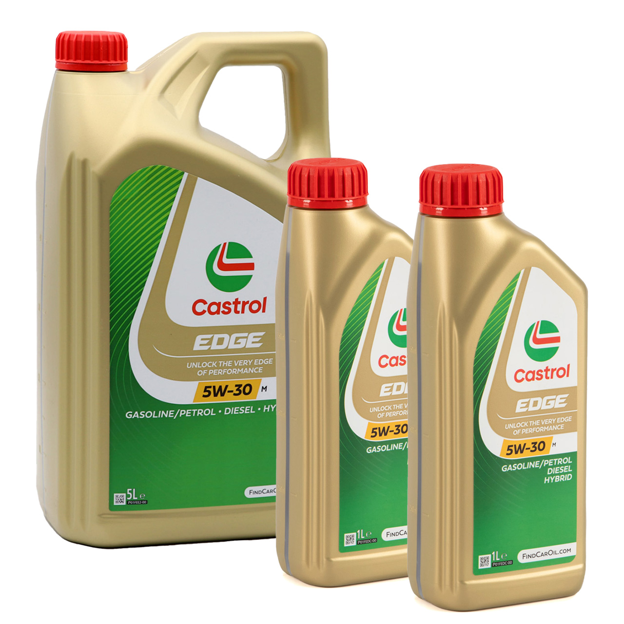 5L+2x 1L = 7L CASTROL EDGE 5W-30 M Motoröl ACEA C3 API SN für BMW Longlife-04 229.31/51/52