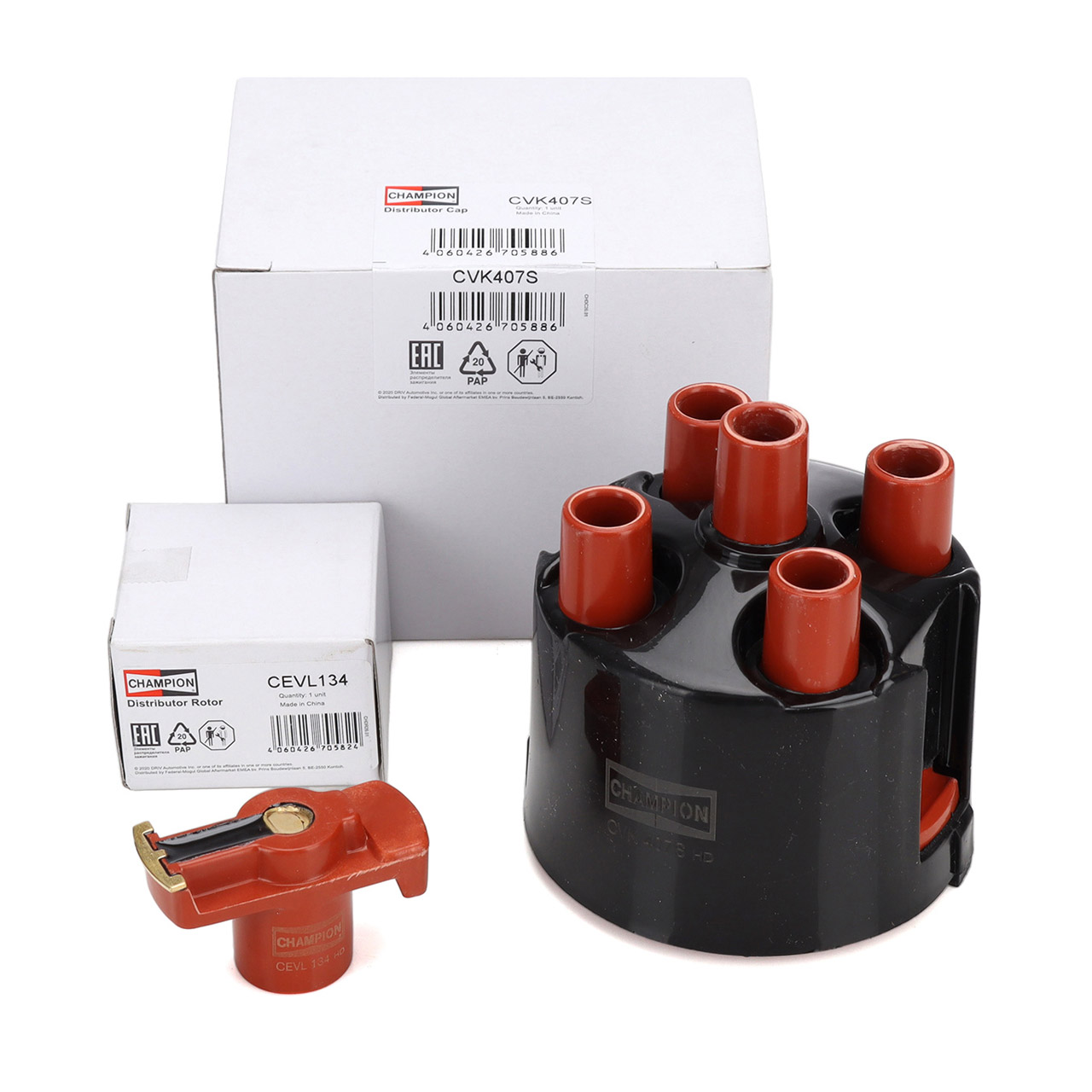 CHAMPION Verteilerkappe + Finger f&uuml;r VW Golf 2 1.8 GTI 3 4 Passat B3/B4 B5 Polo 86c T3 T4