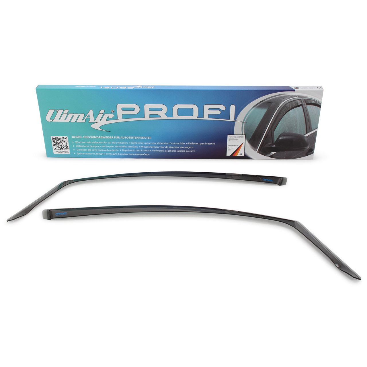 CLIMAIR Windabweiser Regenabweiser für VW Caddy 3 mit ABE rauchgrau (1 Paar) vorne