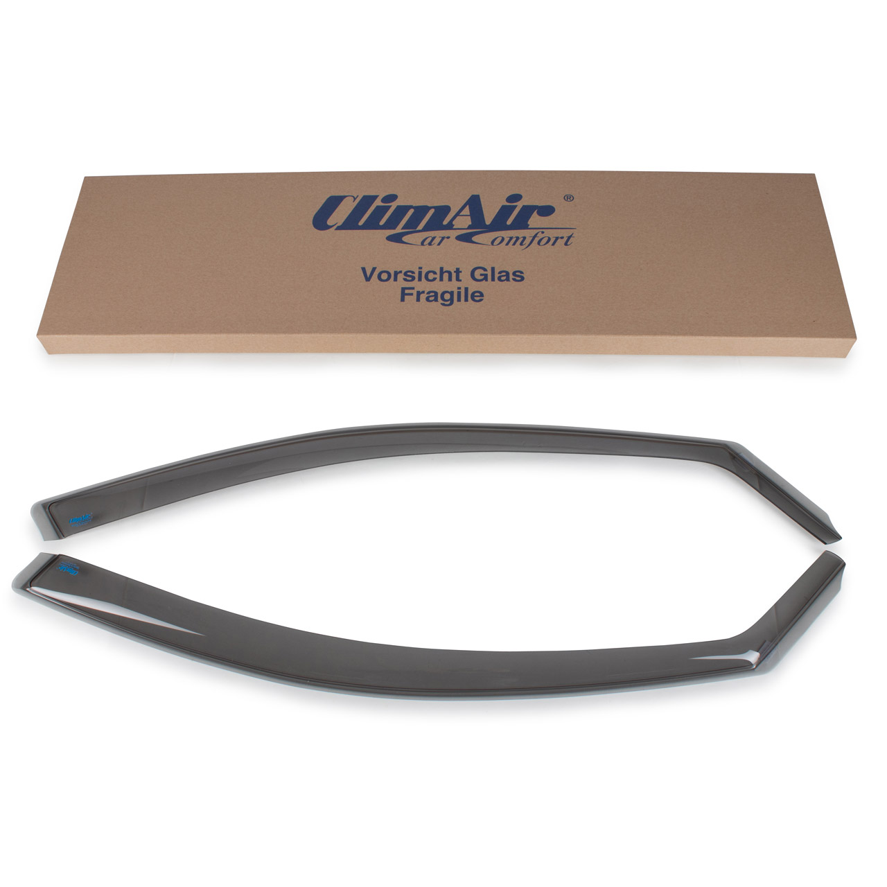 CLIMAIR Windabweiser Regenabweiser für SKODA OCTAVIA 3 mit ABE rauchgrau (1 Paar) vorne