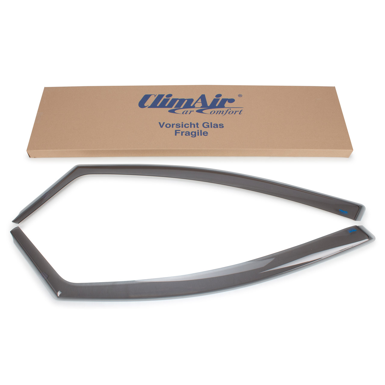 CLIMAIR Windabweiser Regenabweiser für Golf Sportsvan 7 mit ABE rauchgrau 1 Paar vorne