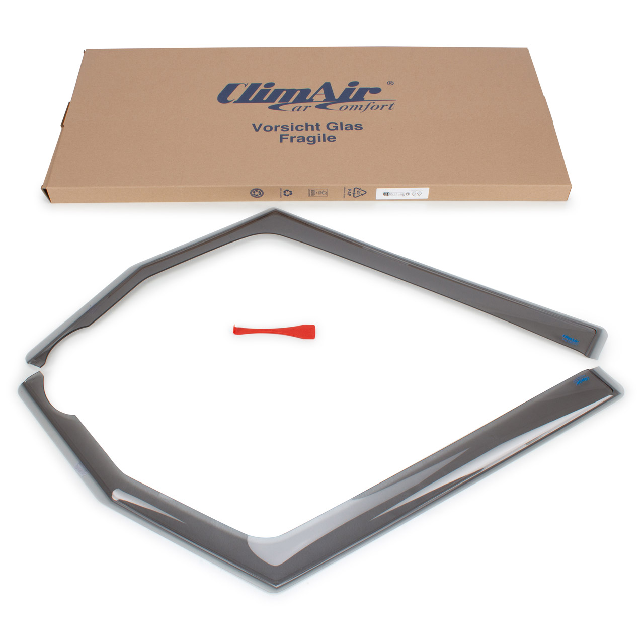 CLIMAIR Windabweiser Regenabweiser für VW ID.Buzz EBB EBA mit ABE rauchgrau 1 Paar vorne
