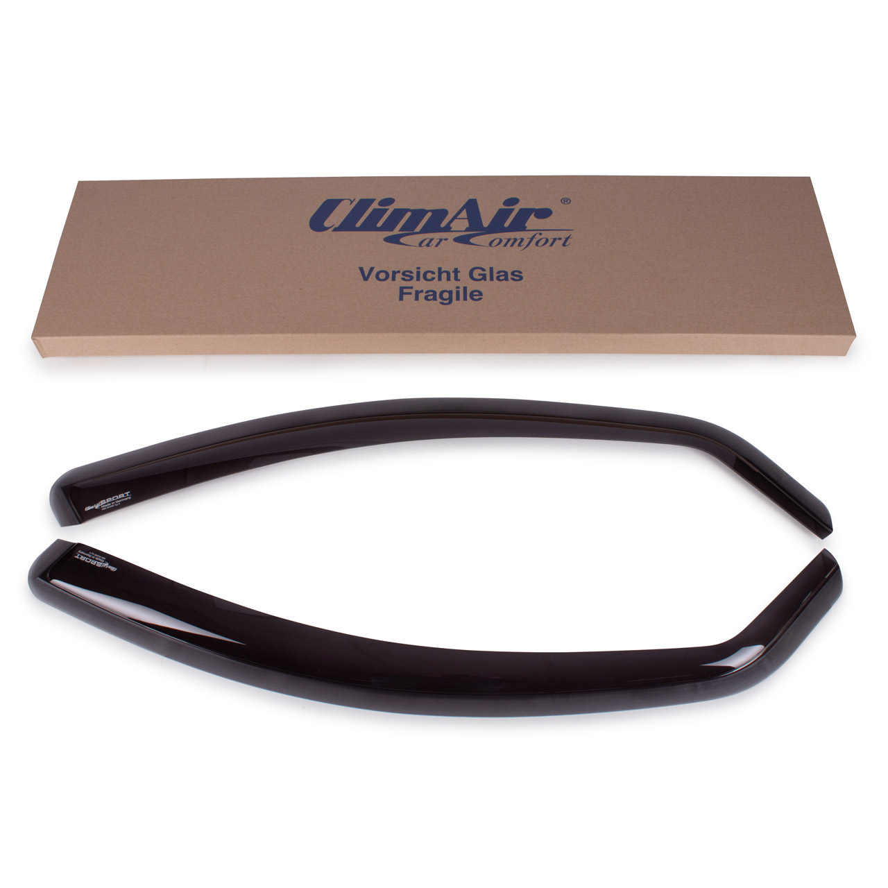 CLIMAIR Windabweiser Regenabweiser für DACIA Duster ab 2010 mit ABE schwarz 1 Paar vorne