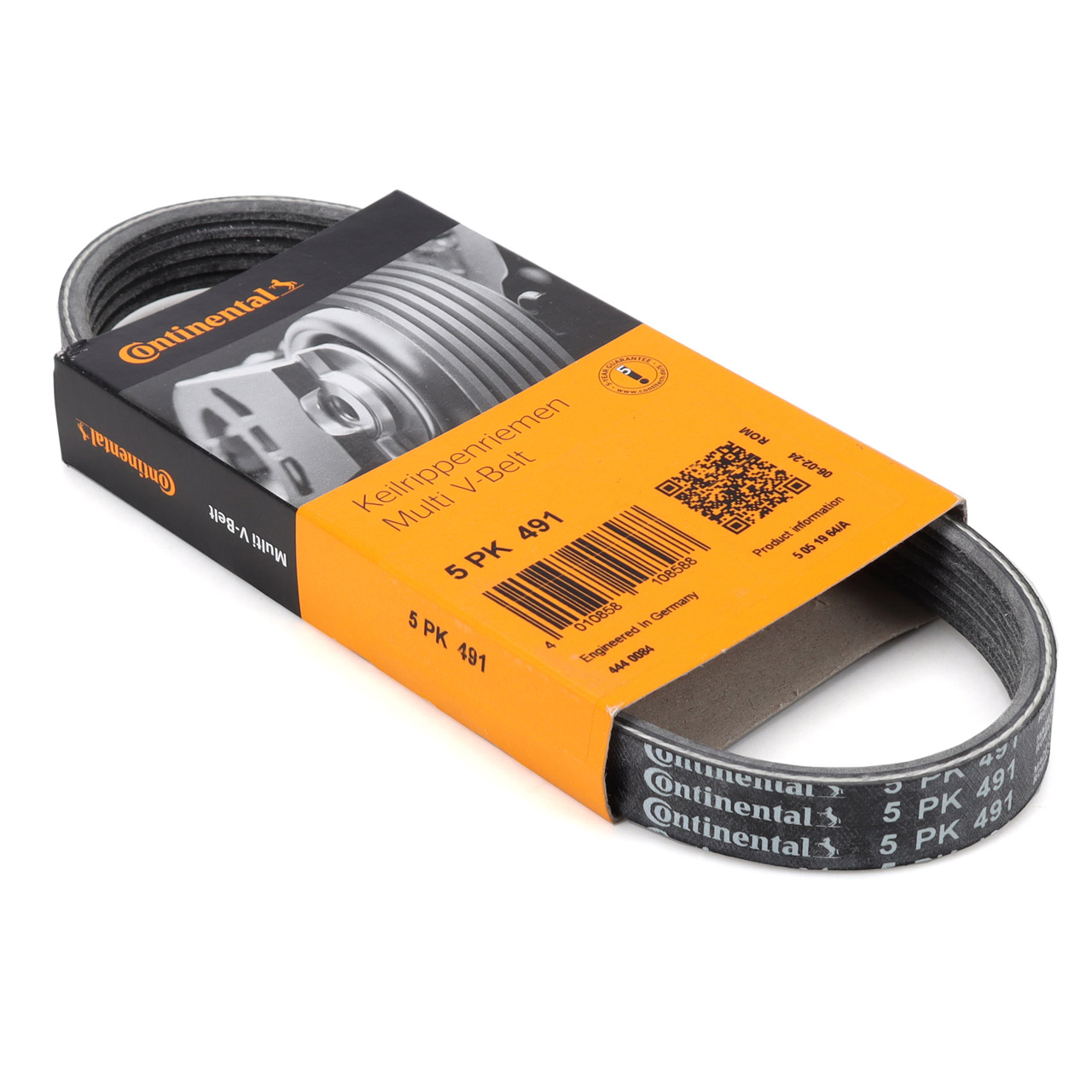 CONTITECH 5PK491 V-ribbed belt for AUDI, SEAT, SKODA, and VW 1.4 TSI 140&ndash;185 hp