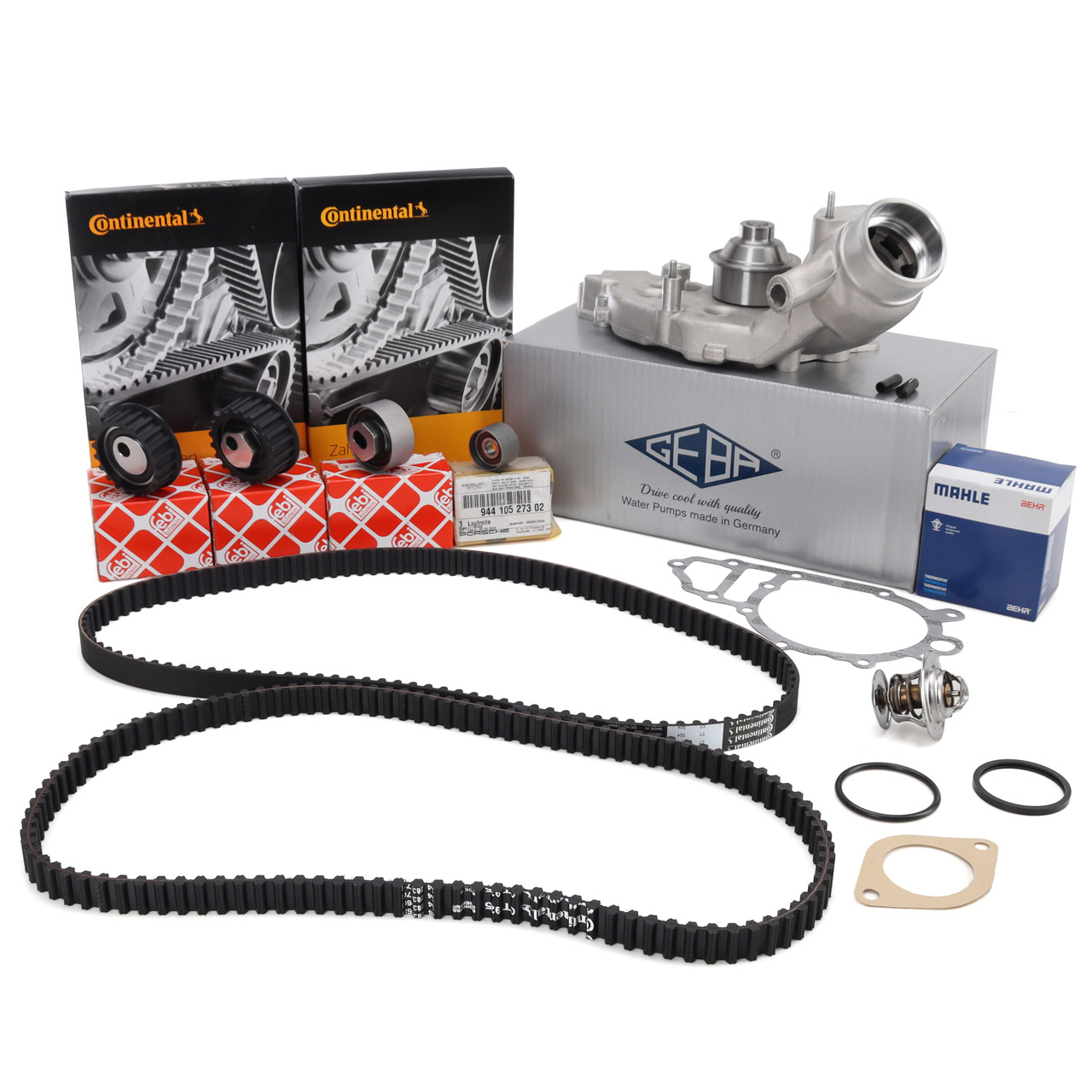 CONTI Zahnriemen + Rollen + Wasserpumpe Thermostat f&uuml;r PORSCHE 924 2.5 S 944 2.5 bis 1986