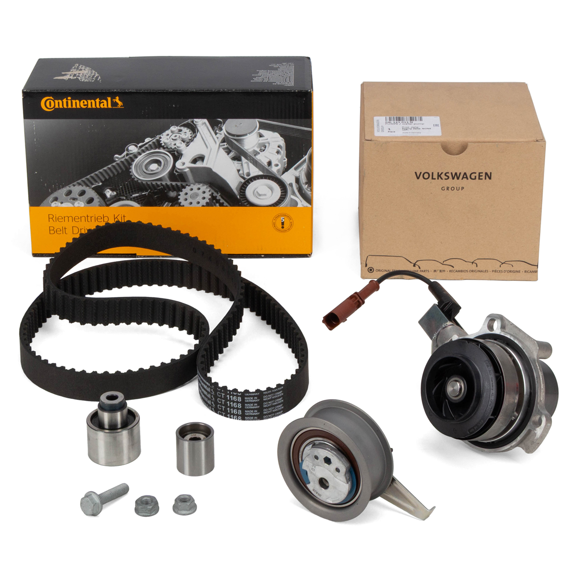 CONTI Zahnriemensatz + ORIGINAL Wasserpumpe f&uuml;r VW Golf 7 Passat Tiguan Touran 1.6/2.0 TDI