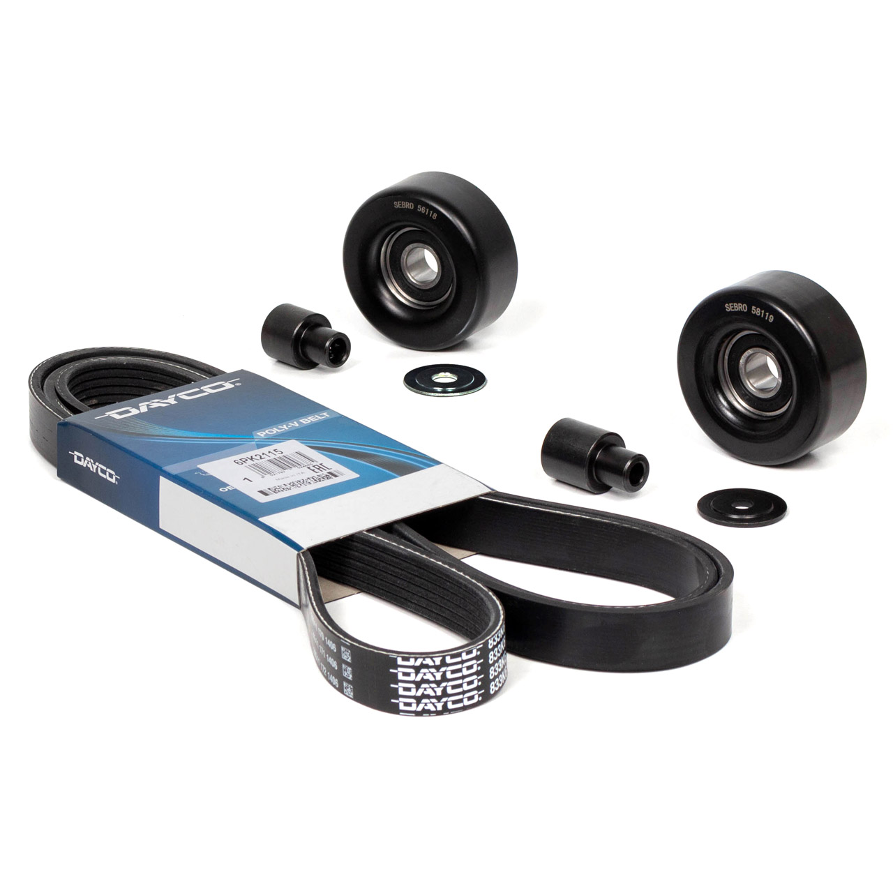 DAYCO Keilrippenriemen + Rollen f&uuml;r PORSCHE 996 997 Carrera Boxster Cayman (986 987)