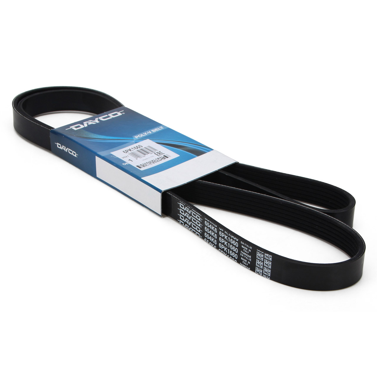 DAYCO 6PK1660 V-ribbed belt for AUDI, BMW, CITROEN, PEUGEOT, RENAULT, SEAT, SKODA, and VW
