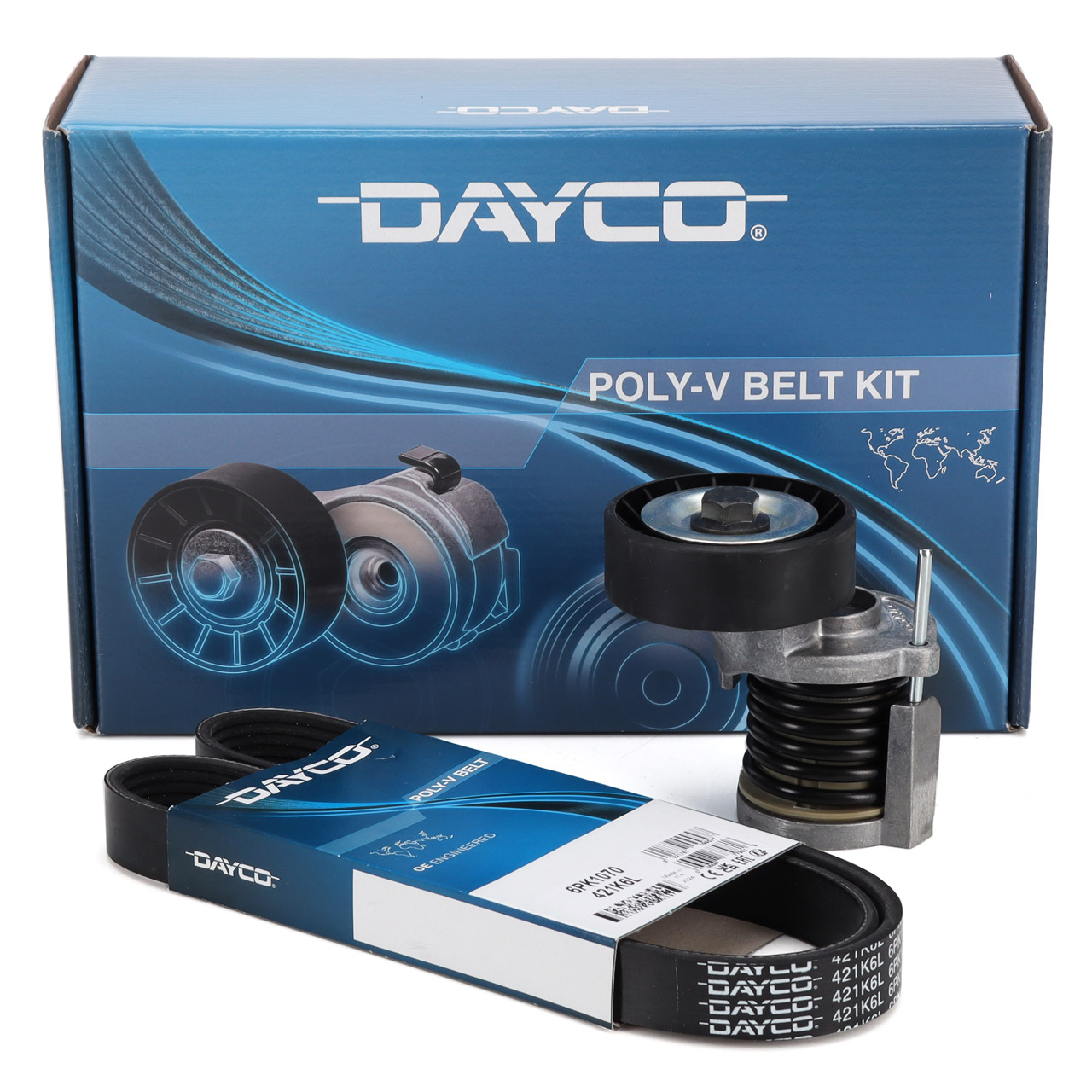 DAYCO KPV262 Keilrippenriemen + Riemenspanner f&uuml;r VW Golf 6 Passat Tiguan 1.6/2.0 TDI