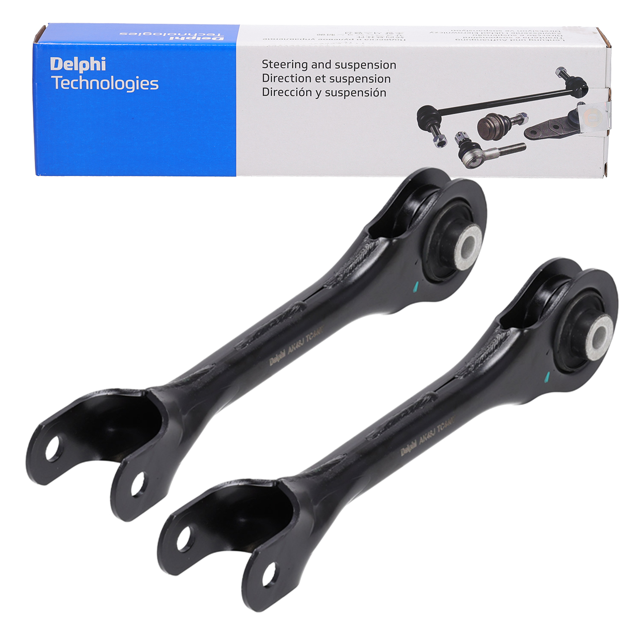 2x DELPHI TC4407 Querlenker f&uuml;r TESLA Model 3 5YJ3 Hinterachse oben vorne 104442700C