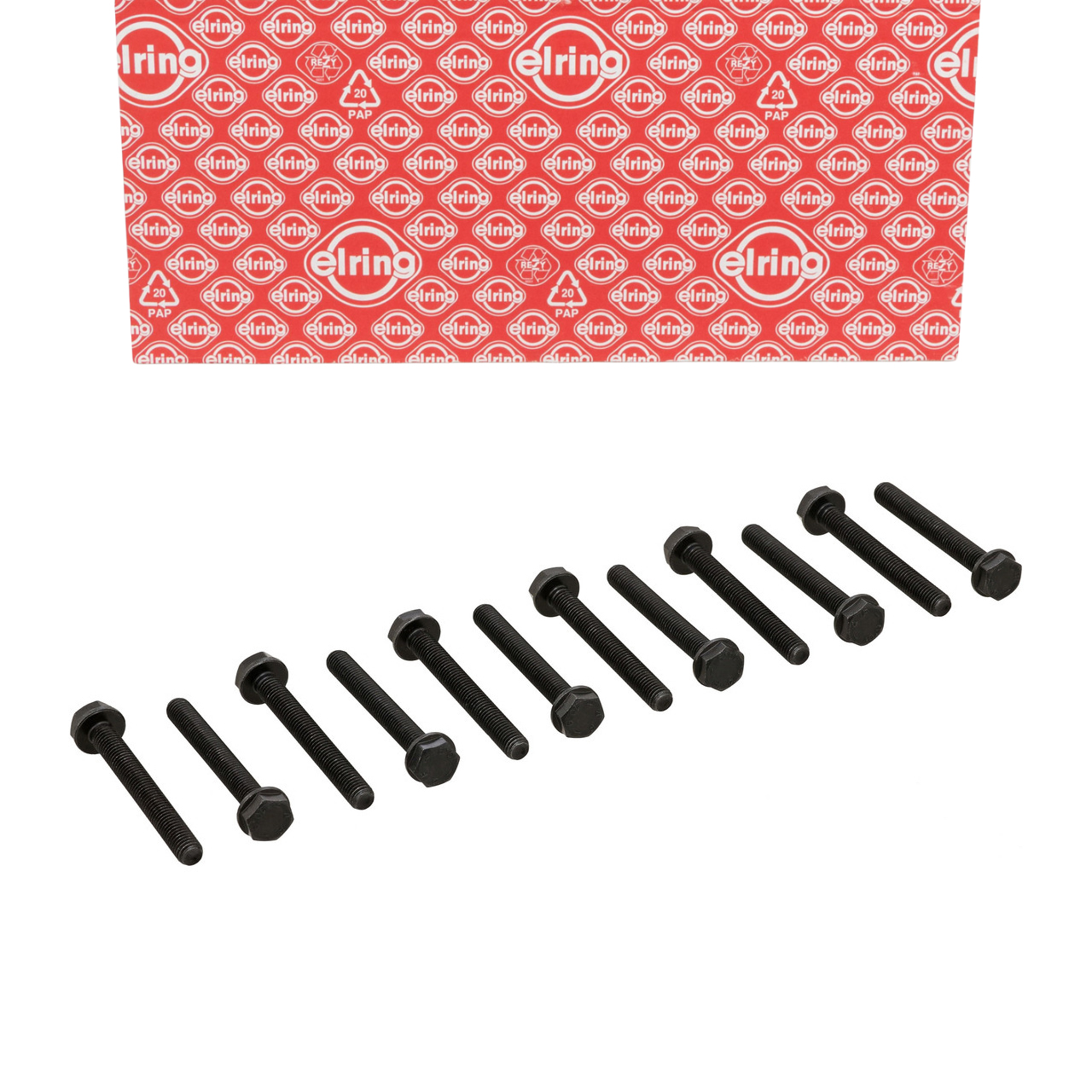 12x ELRING 897.450 M10x1.5x80 bolt for main bearing, for AUDI, VOLVO, VW (Part No. N90130001)