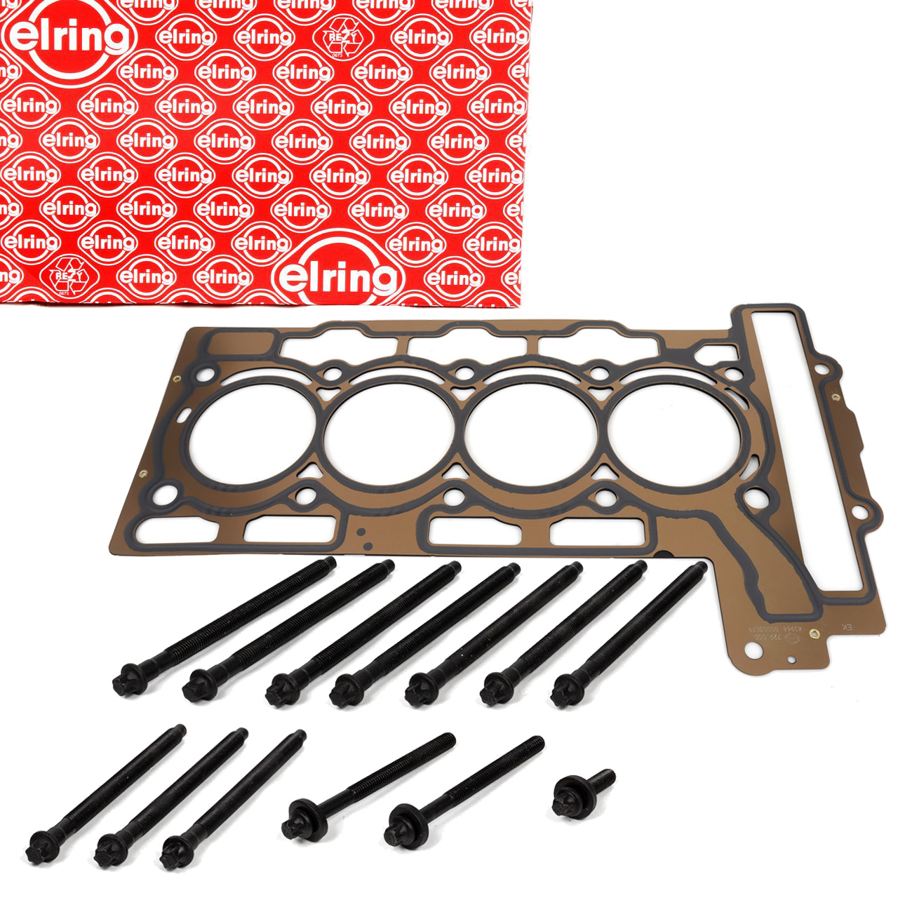 ELRING Zylinderkopfdichtung + Schraubensatz f&uuml;r CITROEN MINI N12 N16 PEUGEOT 1.4/1.6 Turbo