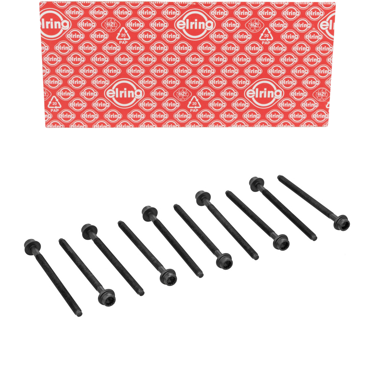 10x ELRING 445.910 M9 cylinder head bolt for VW Golf 7, 8, Audi A3, Leon, Octavia 1.2&ndash;1.6