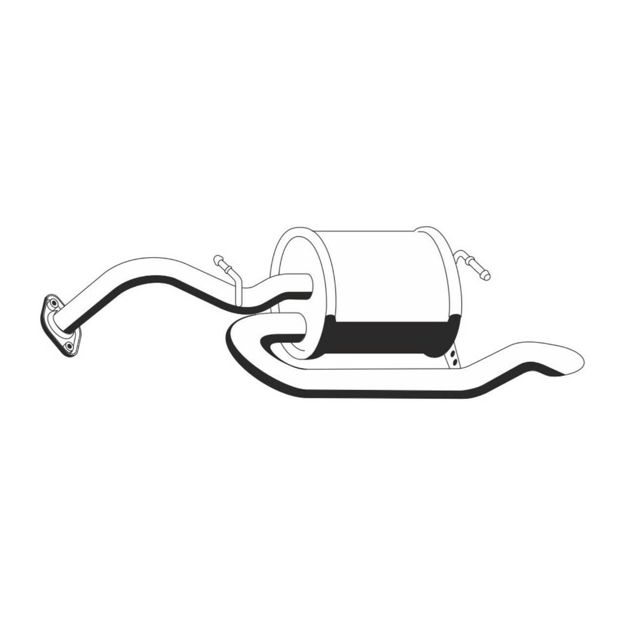 ERNST 686099 Rear Muffler for TOYOTA Yaris (P13) 1.5 Hybrid 101 hp 17430-0M120