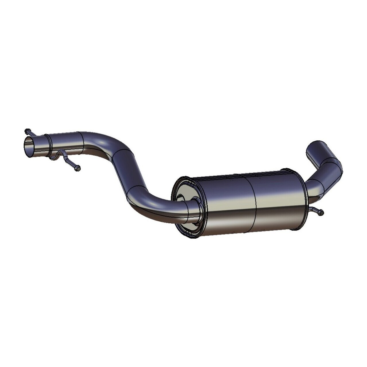 ERNST 155274 Mittelschalld&auml;mpfer f&uuml;r VW Golf 5 GTI AUDI A3 8P 2.0 TFSI 200 PS bis 06.2008