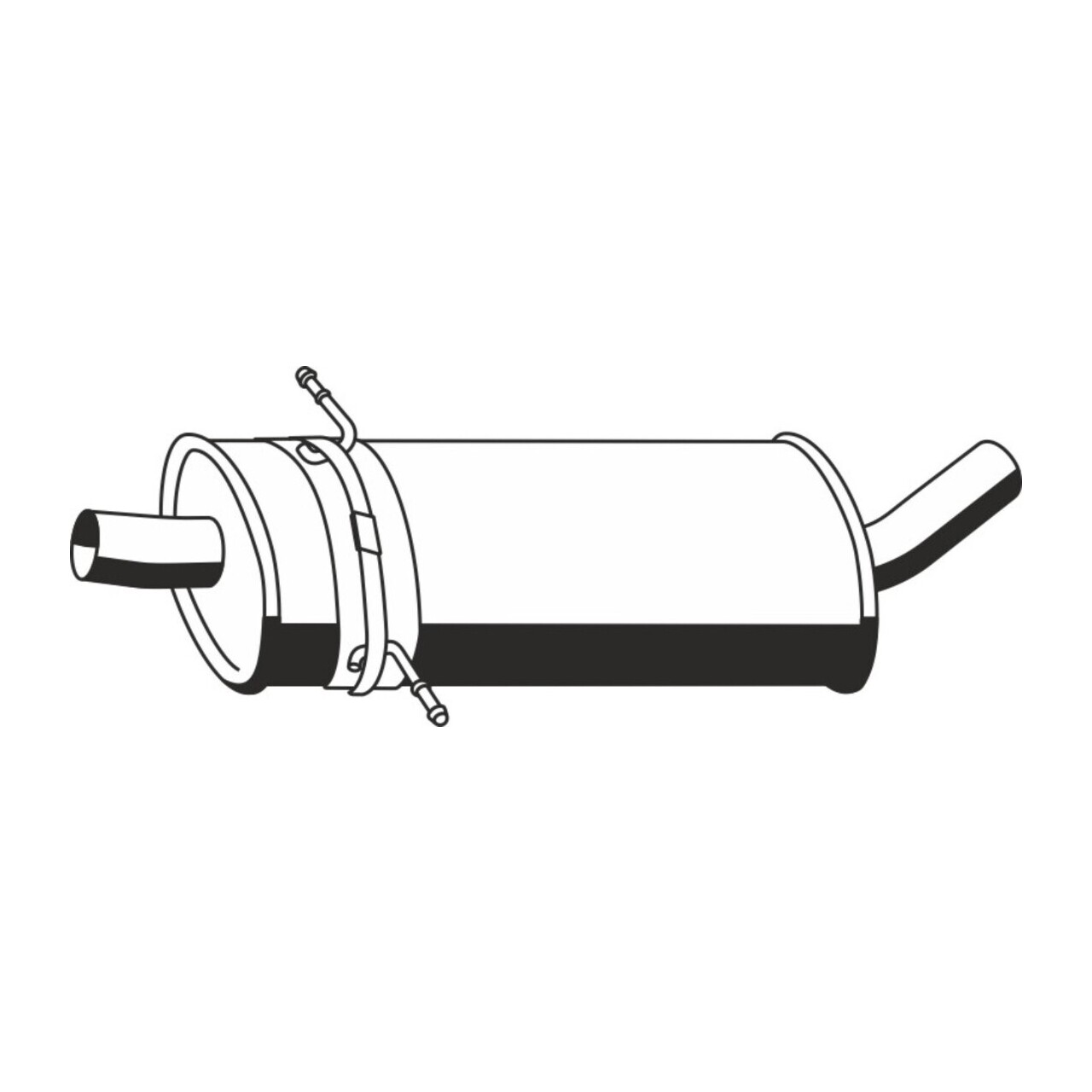 ERNST 350051 Mid-rear muffler for MERCEDES A-Class W169 A160/180CDI OM640 1694900022
