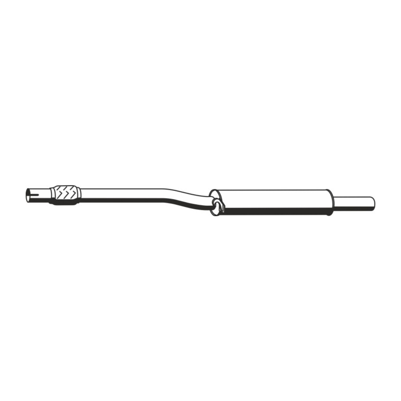 ERNST 111096 Vorschalld&auml;mpfer Schalld&auml;mpfer f&uuml;r VW Polo 2 86c 1.0 Cat 1.3/Cat 1.3/1.4D