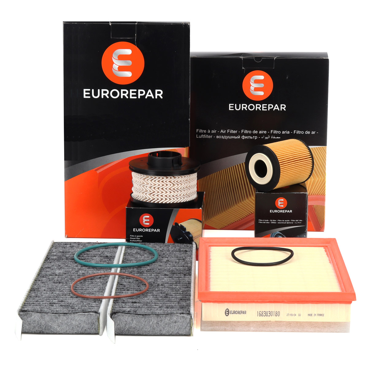 EUROREPAR Filterset 4-tlg f&uuml;r PSA Berlingo Spacetourer 3008 5008 Partner 1.5 BlueHDi