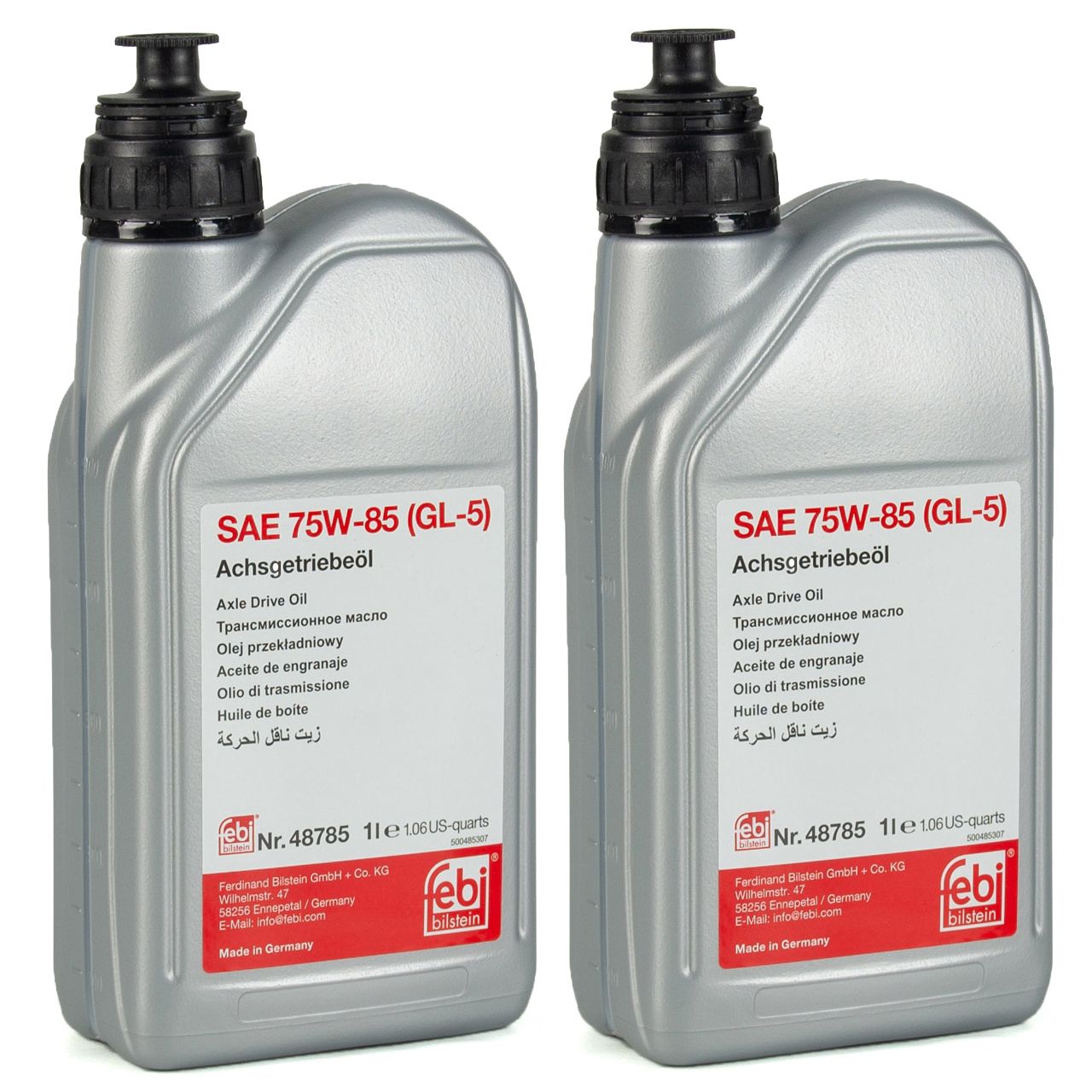 2L 2 Liter febi 48785 Achsgetriebeöl 75W-85 GL-5 GELB für AUDI BMW MERCEDES VW