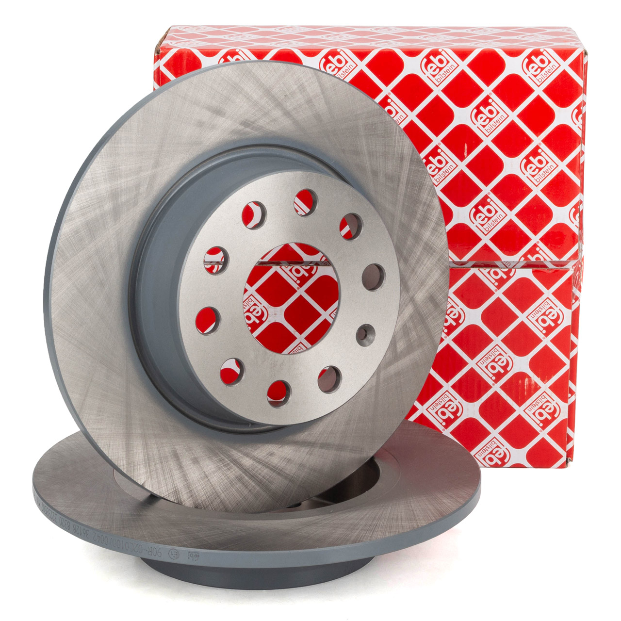 febi 36128 Bremsscheiben Satz für VW Golf 6 7 8 T-Roc Touran A3 8P 8V 8Y Q2 TT hinten