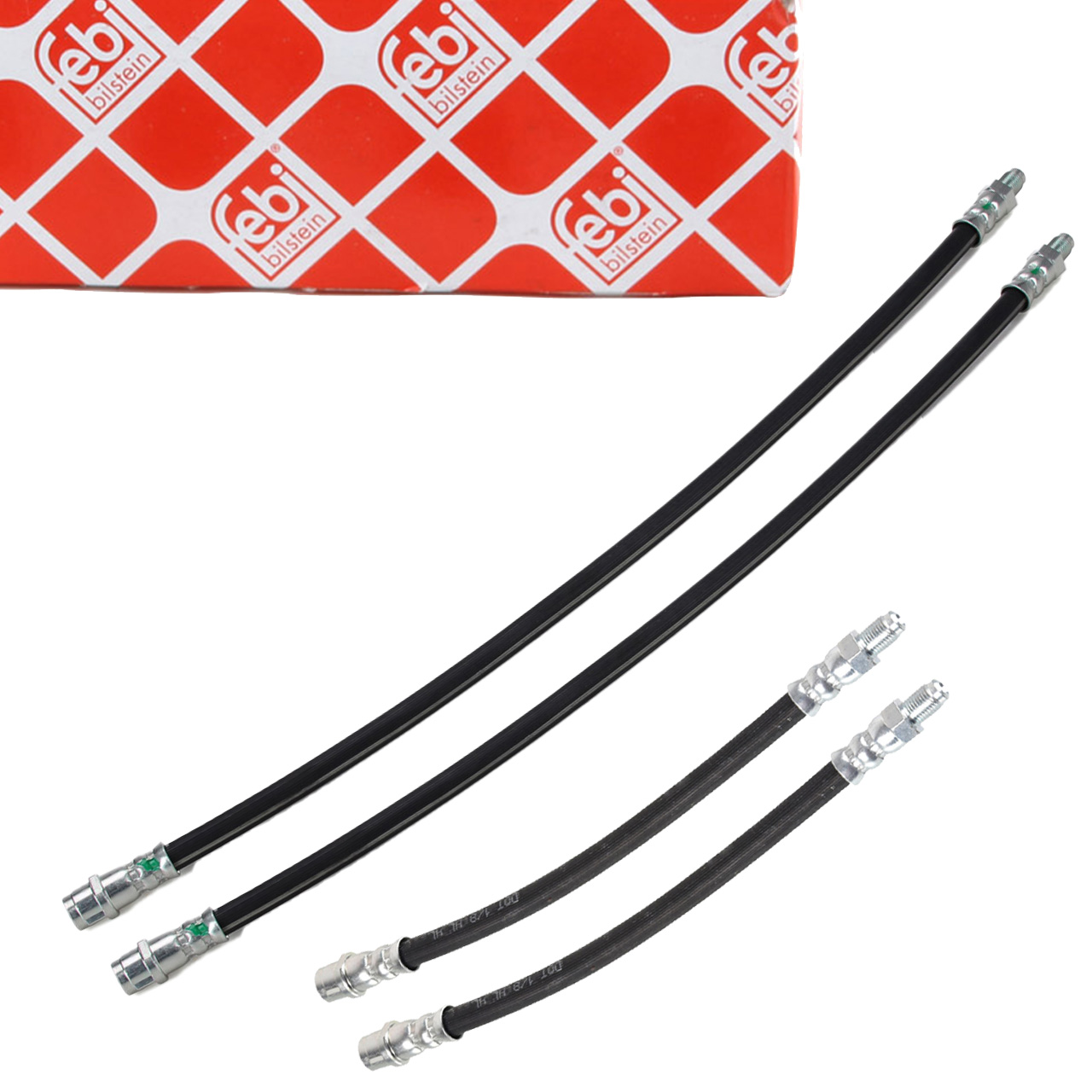 4x febi Bremsschlauch Bremsleitung f&uuml;r MERCEDES A-Klasse W169 B-Klasse W245 vorne + hinten