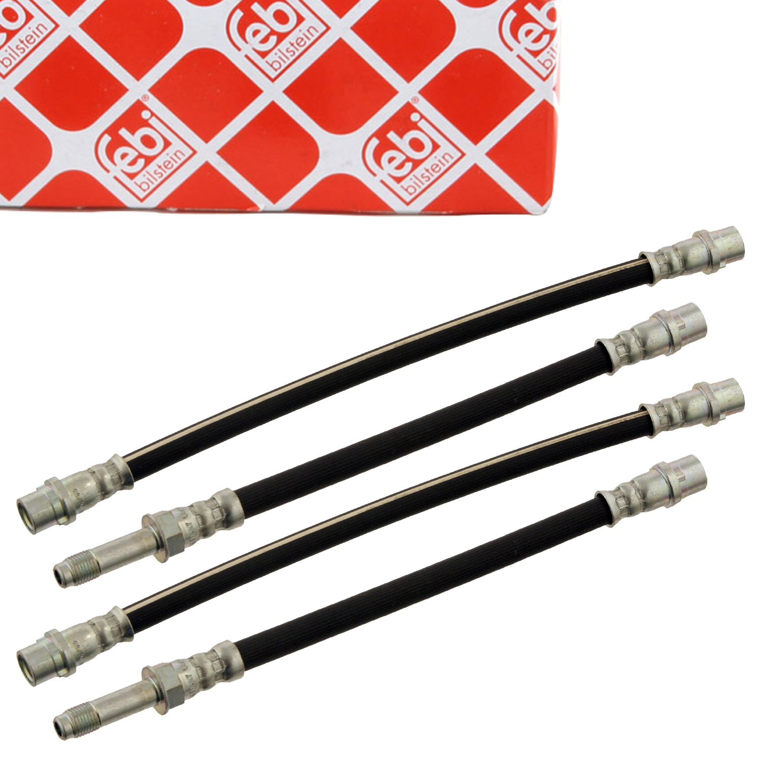 4x febi brake hose (front and rear, inner and outer) for VW Multivan Transporter T5 and T6