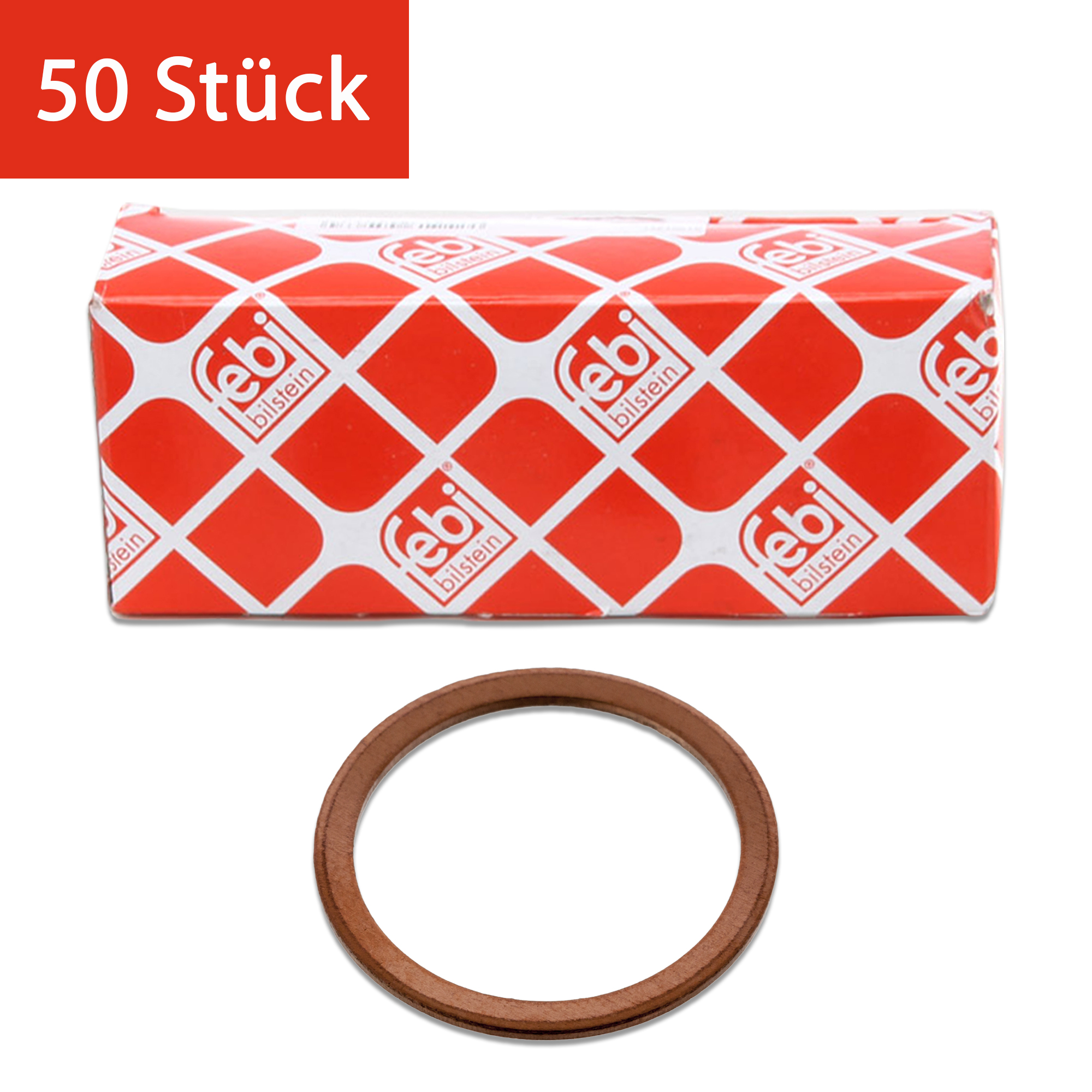 50x febi 03014 Dichtring &Ouml;lablassschraube f&uuml;r MERCEDES-BENZ 007603260305