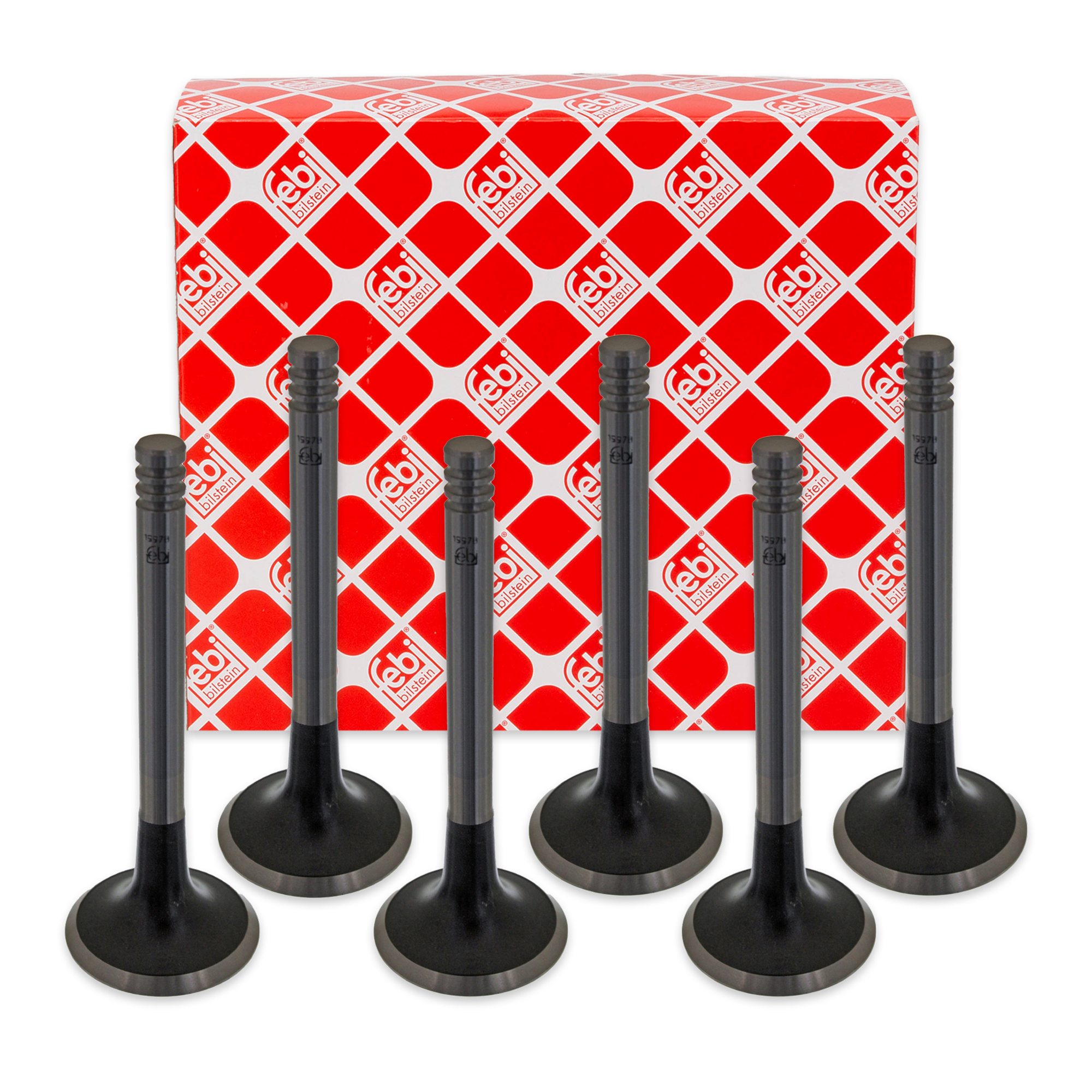 6x febi 19978 Einlassventil f&uuml;r VW LT 28-35/40-55 1 2.4 D/TD 69-102 PS 12.1982-06.1996