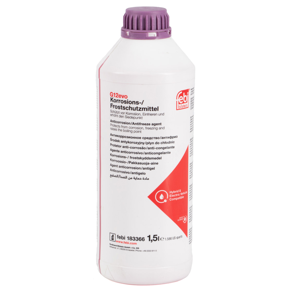 1,5L febi 183366 Kühlerfrostschutz LILA für AUDI FIAT SEAT SKODA TOYOTA VW