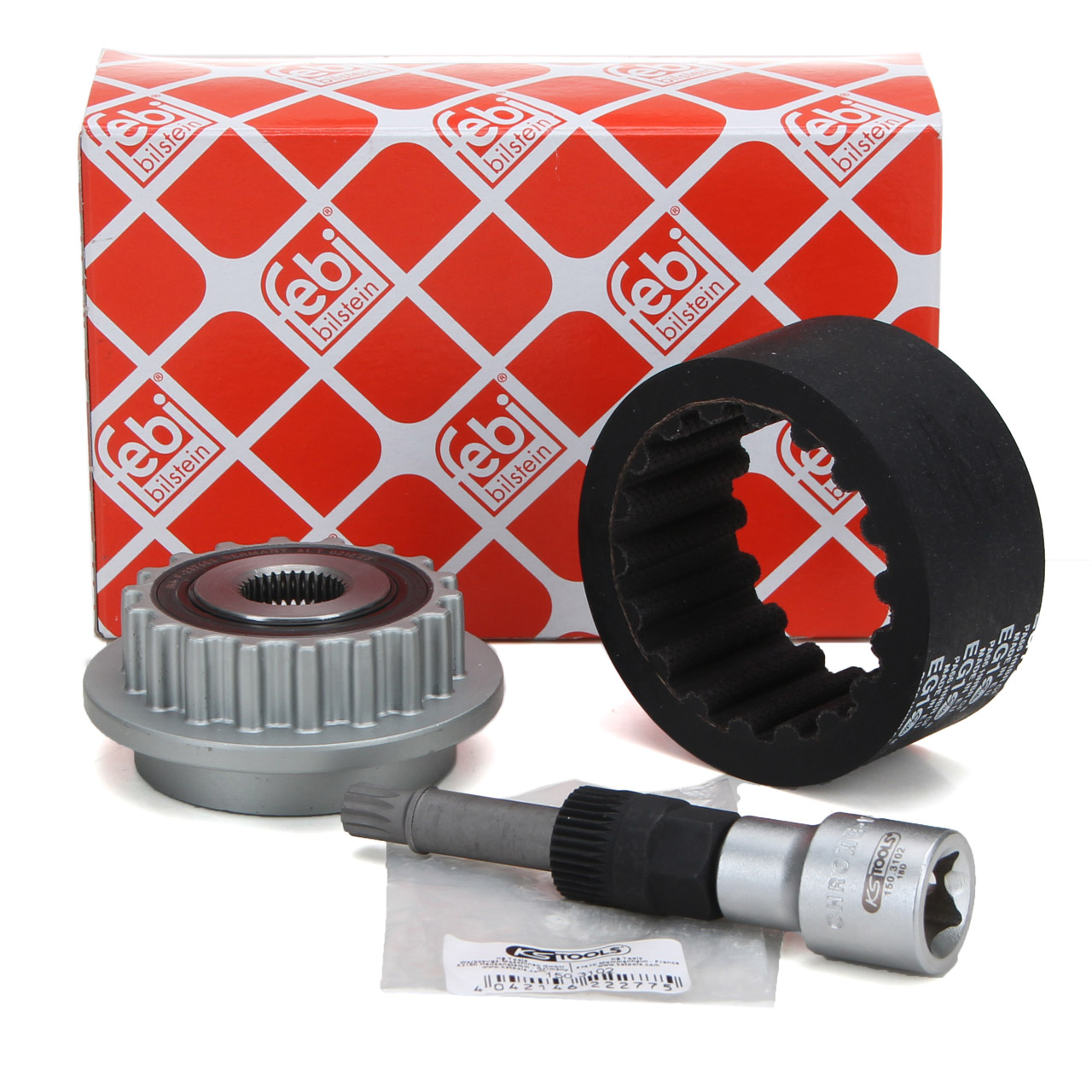 febi Free-Wheel Pulley + Clutch Sleeve + Tool for VW T5, Touareg, Phaeton